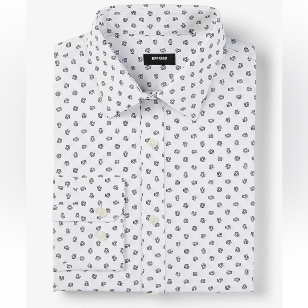 Express Men’s Wrinkle-Resistant Everyday Performance Dress Shirt, Slim